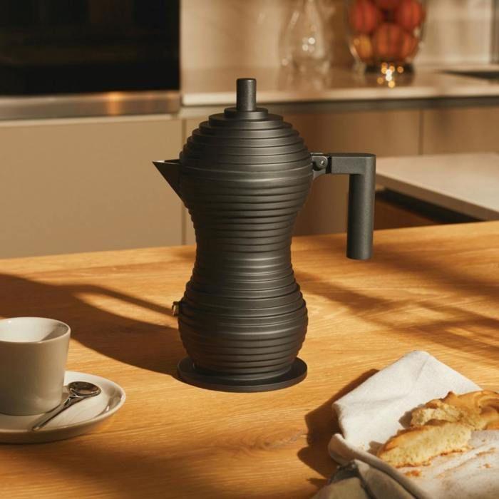 Alessi Pulcina Kaffeekanne 6 Tassen Schwarz