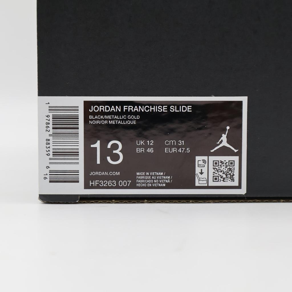 HF3263-007 Nike Jordan Franchise Badeschuhe Schwarz Metallisches Gold (Herren)