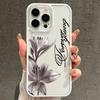 Étui Robuste en Silicone Gris Lily Forever Young Pour Iphone 17 13 11 16 Plus 12 15 14 Pro Max Coque Anti-Chute Corps Entier