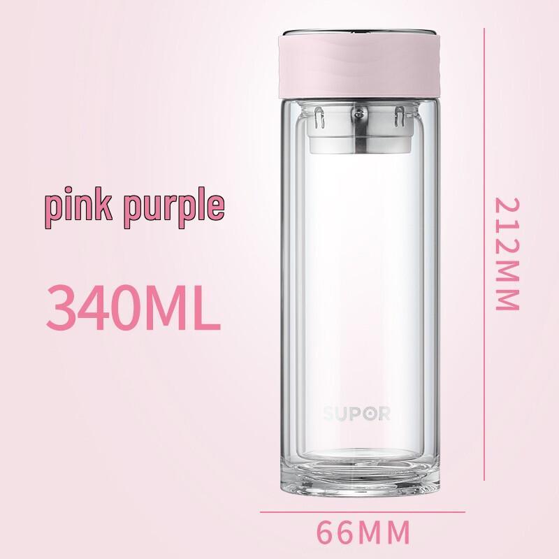 SUPOR Double-Layer Heat-Resistant Glass Tea Infuser Bottle