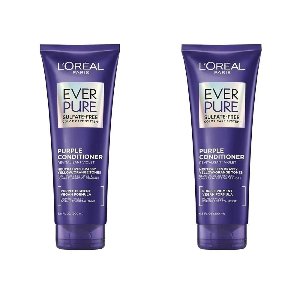 L Oréal Фиолетовый кондиционер 200 мл 2 шт. LOreal Paris Фиолетовый кондиционер без сульфатов для нейтрализации желтизны