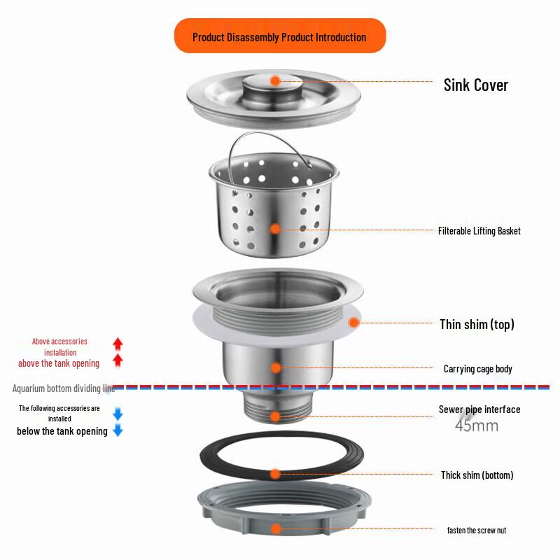Zhuchuang Jingpin Kitchen Sink Drainer and Pipe Kit