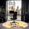 Lizzie McGuire Printed Round Rug Carpet Chair Rug Area Rug Entryway Doormats,for Office Chair Living Room Bedroom Kitchen Room.