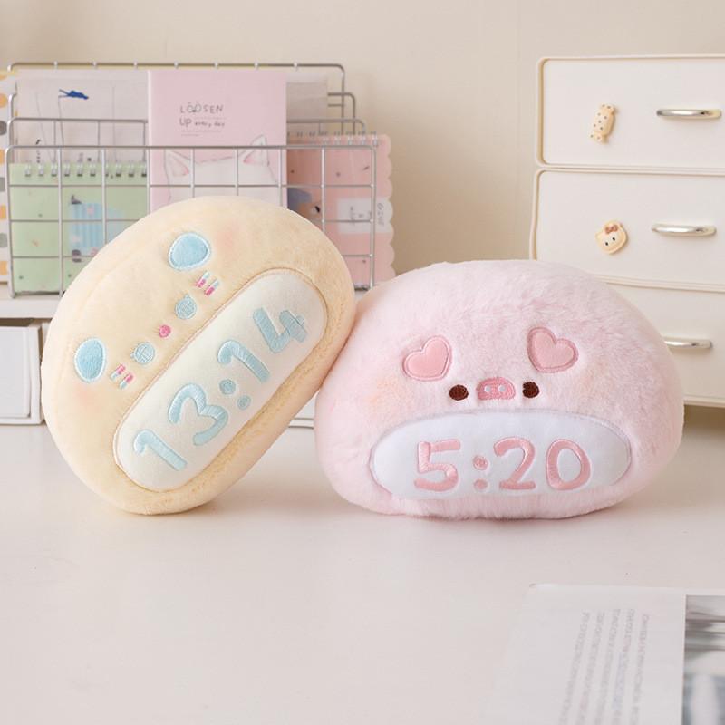 Adorable Cat Pig Plush Toy Short Soft Desk Buddy Gift Her Romantic Doll Present
