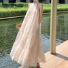 Temperament Bohemian Seaside Resort Style Sexy Loose Hanging Neck Character Embroidery Sleeveless Midi Dress Women Summer 2026