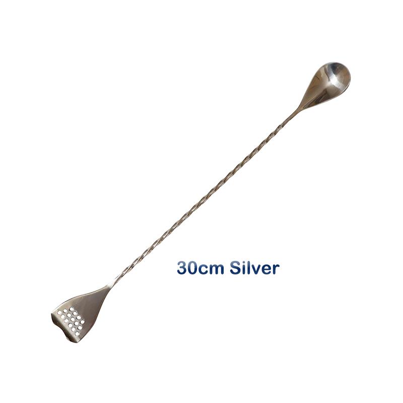 

30cm/40cm Stainless Steel Bar Spoon With a Convenient Strainer On The Tail End Mixing Spoon Bar Cocktail Shaker Spoon