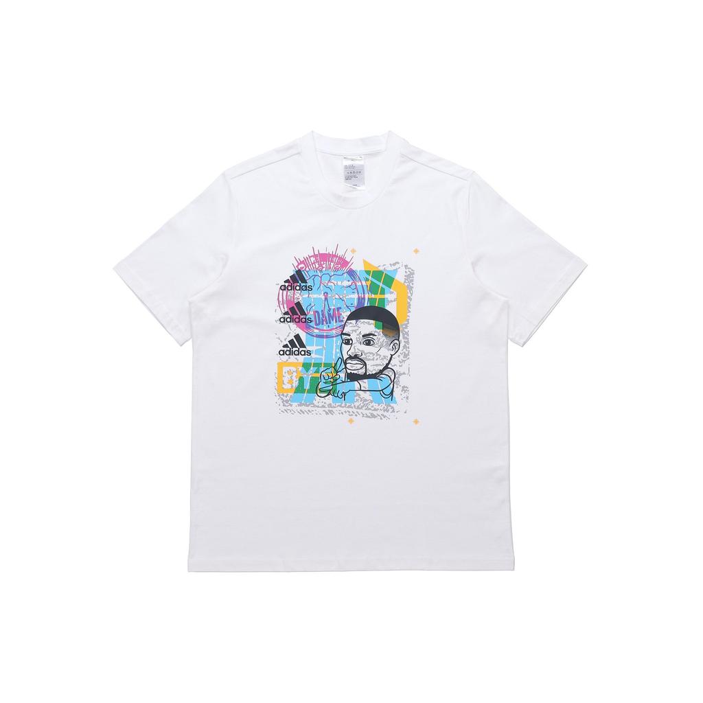 adidas T Shirts Men's White Crew Neck Moderate Straight Fit GP3434