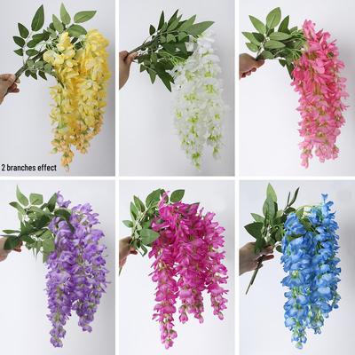 Götterbaum-Glyzinien-Seidenranke - Künstliche Hängende Blumen für Hochzeits- & Fotografie-Dekoration