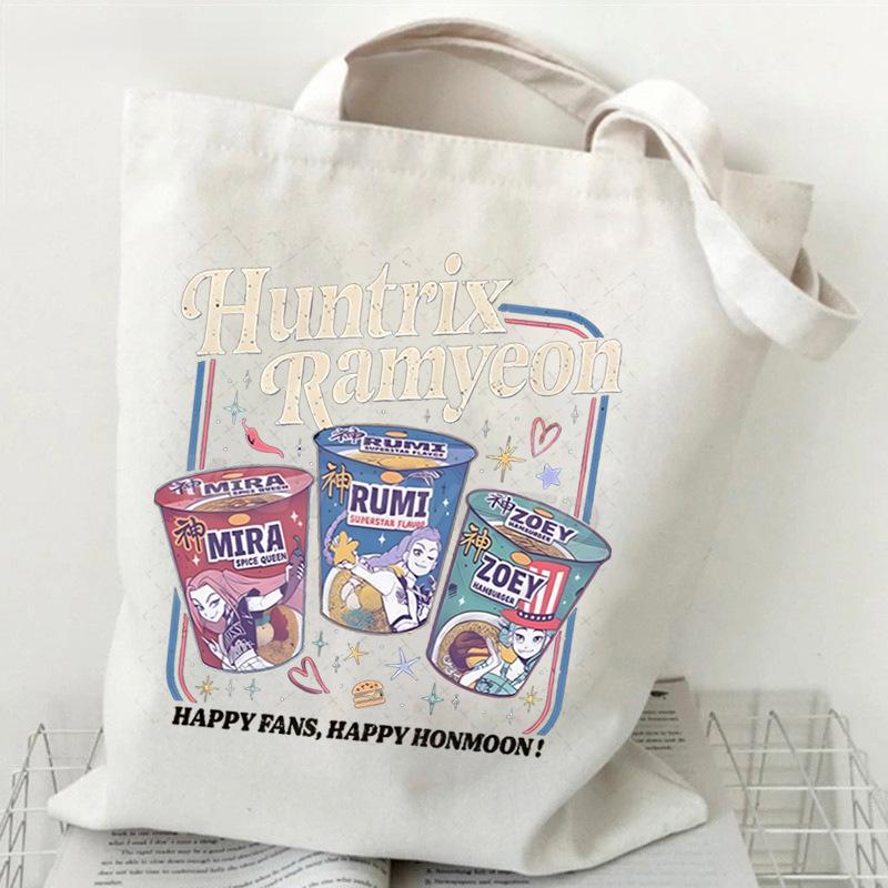 Witch Hunters Peripheral Printing Fashion Shoulder Bag Women's Large Capacity Student Portable Tote Bag Canvas Bag