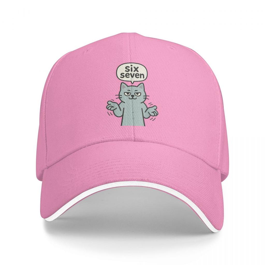 Baseball Caps 67 Funny Cat Six Seven Meme Gen Z Alpha Trending Graphic FeUnisex Unisex Outdoor Summer Caps