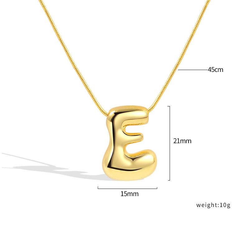 VENTFILLE 925 Sterling Silver 26 Letters Necklace For Women Gift Smooth Cute Balloon Jewelry Accessories Dropshipping Wholesale