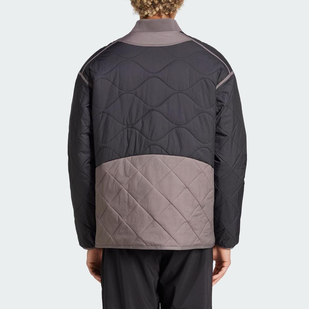 adidas Leichte Gepolsterte Serie Bequeme Warme Farbblock Gesteppte Sportliche Freizeit Baumwolljacke Unisex Jacke Schwarz Anthrazit Carbonschwarz JG5936