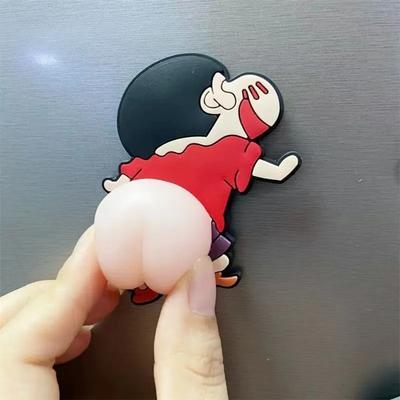 Novelty Funny Little Toys Pinch Cartoon Ass To Decompress and Relax Anime Stickers Mobile Phone Shell Car Stickers Party Prank