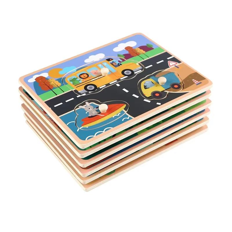 Ungiftiges Montessori Formsortierspielzeug Farbzuordnungs-Puzzlebrett Pädagogisches Holzspielzeug für Kleinkinder Frühes Lernen