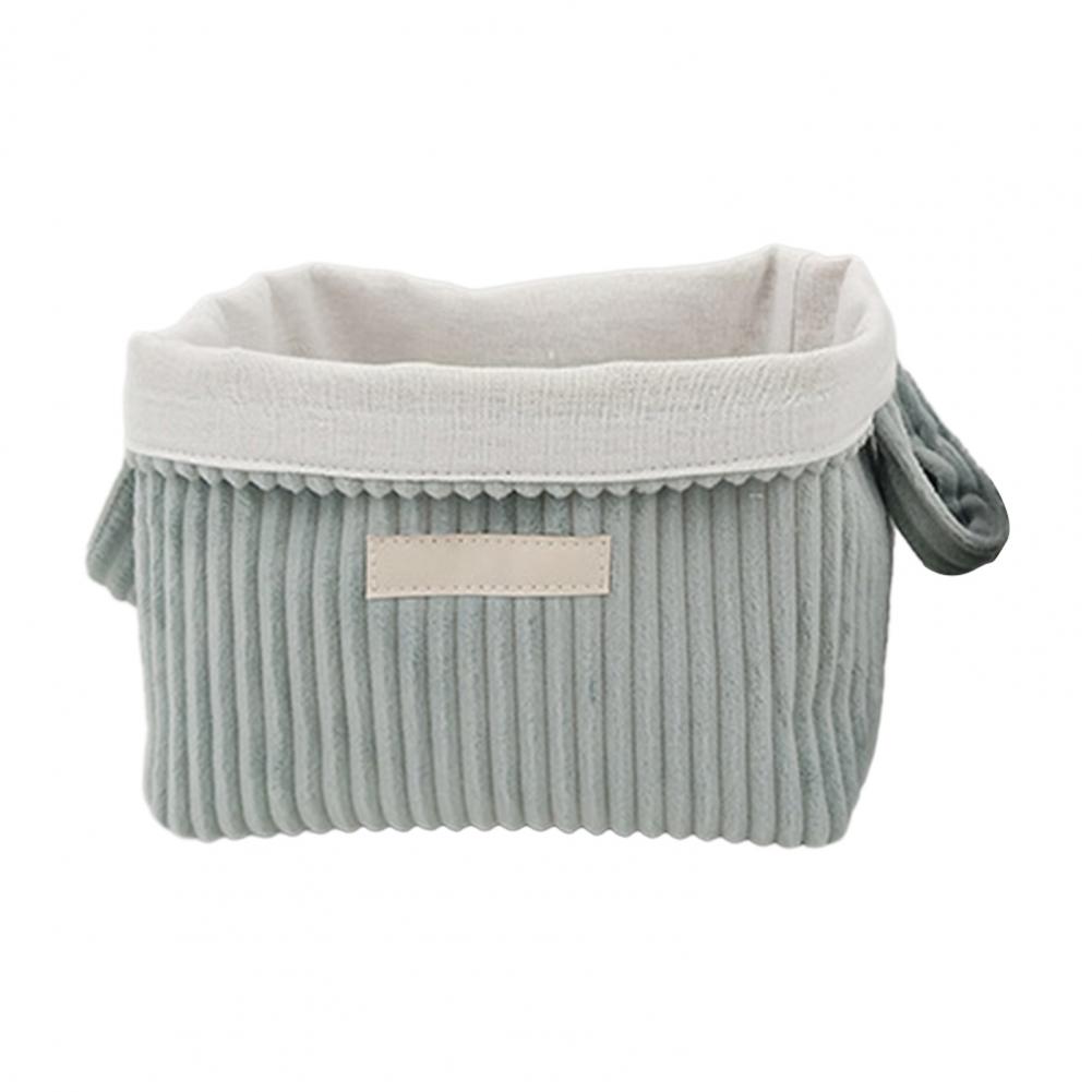 

Foldable Corduroy Storage Bin Collapsible Storage Basket WDesktop Organizer Toys Sundries Foldable Organizer Box Container Bin S