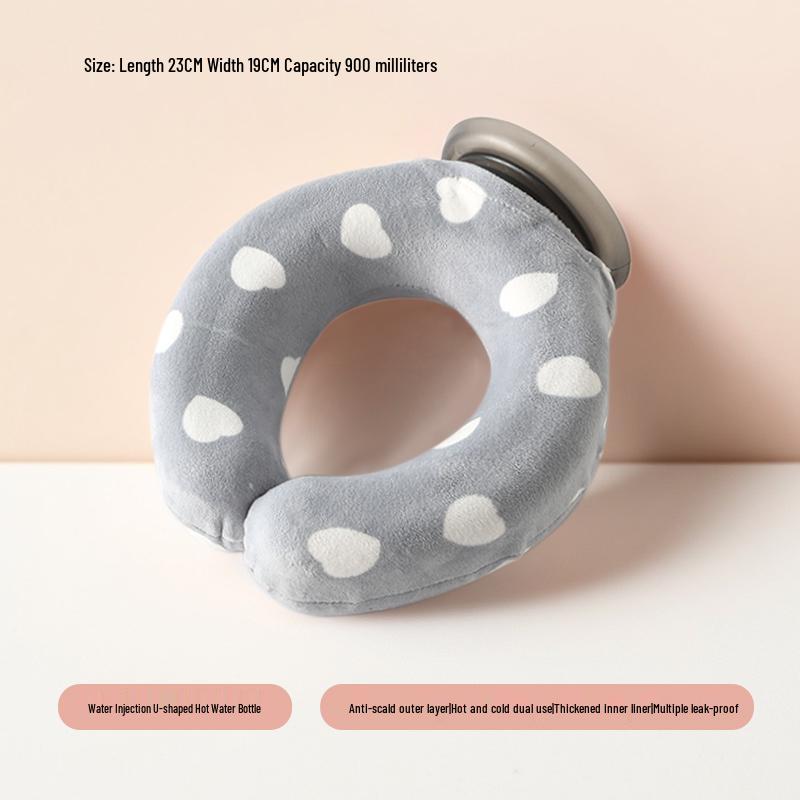 U-Shaped Neck-Hanging Hot & Cold Compress Water Bag for Cervical Spine Therapy