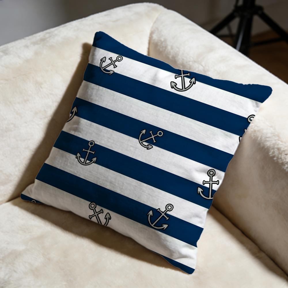 Fashion OOcean Sailoriou Cushion Cover Soft Decorative Pillow Case Suitable for Bedroom Sofa Car Travel Use