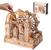 ROBOTIME 3D Wooden Marble Run with Marble Travel London Marble Roller Summer Vacation Craft Kit for Craft Brain Crafts for Adults and STEM Educational