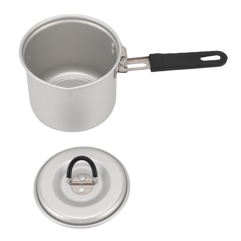 Kleiner Milchtopf Tragbarer Aluminium Schnellheizender Faltbarer Campingtopf für Outdoor-Wandern Rucksackreisen