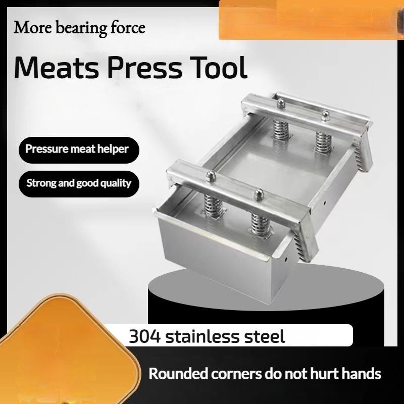 Vleespers Gereedschap Ham Vlees Persvorm Doos voor Broodje Vlees Spek Koker Ham Pers Maker Keuken Koken Roestvrij Staal