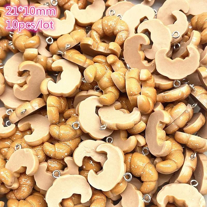 5-10pcs Hamburger Doughnut Cake Resin Beads for Jewelry Making Bracelet Charms Necklace Earring Pendant