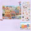 New Kawaii Christmas New Year Series 3D Cartoon Miniature Scene Stickers Creative Collage DIY Scrapbook Stacking Stickers