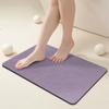 Rubber Non-Slip Quick Dry Absorbent Thin Bathroom Rugs Fit Under Door Bathroom Floor Mats-Shower Rug for In Front of Bathtub, Sink