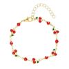Elegant Cross-Border Cherry Pendant Bracelet - High-End Colorful and Fresh