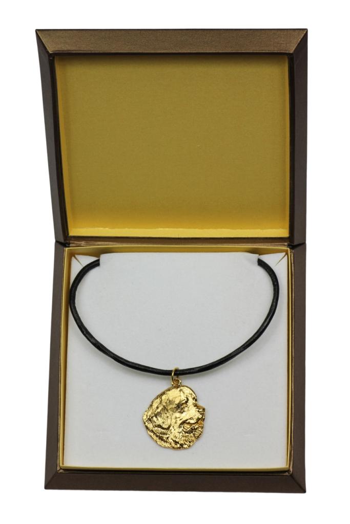 

Newfoundland, Newfs, Newfies - Dog necklace in gift box, gold-plated pendant for dog fan, striking jewellery by Art-Dog