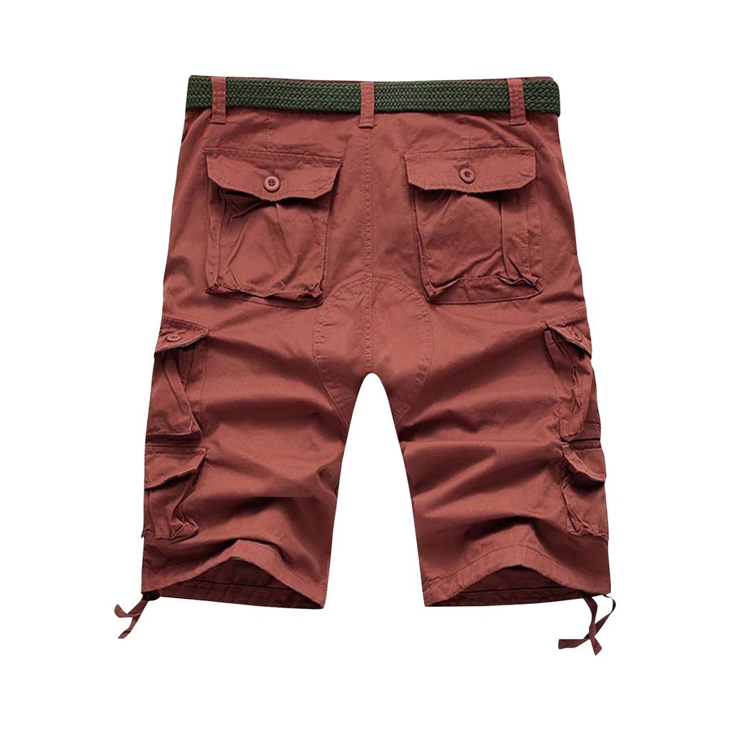 Men's Summer Cargo Shorts Men's Multi-Pocket Color Casual Fashion Cargo Shorts