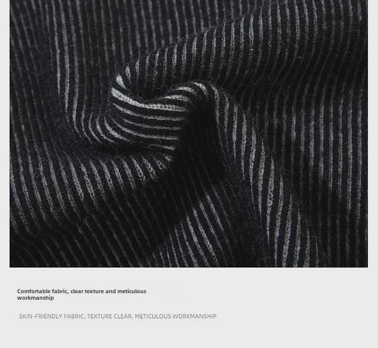 Double-Sided Gothic Letter Retro Knit Sweater - Men's Loose Fit, Unisex Style for Autumn/Winter