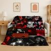 Kpop Hyunjin Stray Kids Musik Flanelldecke Weich Warm Überwurfdecke für Schlafzimmer Wohnzimmer Bett Reise Camping Picknick Geschenk