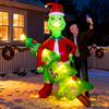 7FT Christmas Inflatable Outdoor Decoration,  LED Lights, Fun Christmas Yard Decorations Outdoor