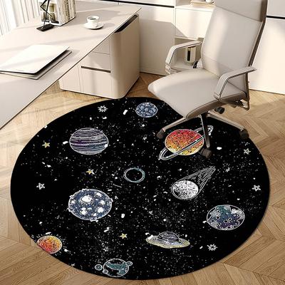 1pc Office Carpet Chair Mats Solar System Round Sticker Perfect for Decorating Office Chairs, Living Rooms, Or Bedrooms.YDT017