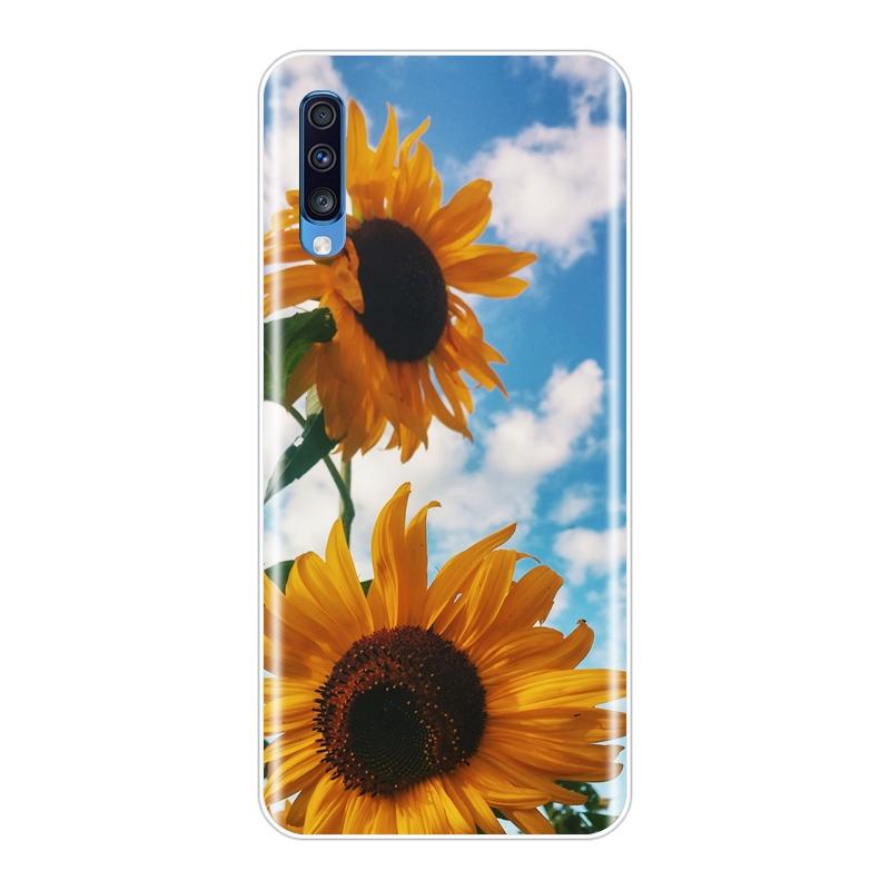Sunflower Phone Case For Samsung Galaxy A40 A30 A20 A10 Silicone Soft TPU Back Cover For Samsung Galaxy A80 A70 A60 A50 Cases