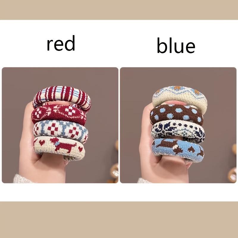 8Pcs Thickened Towel Hair Ties, high elasticity, hair-friendly, ideal for daily and casual styling.