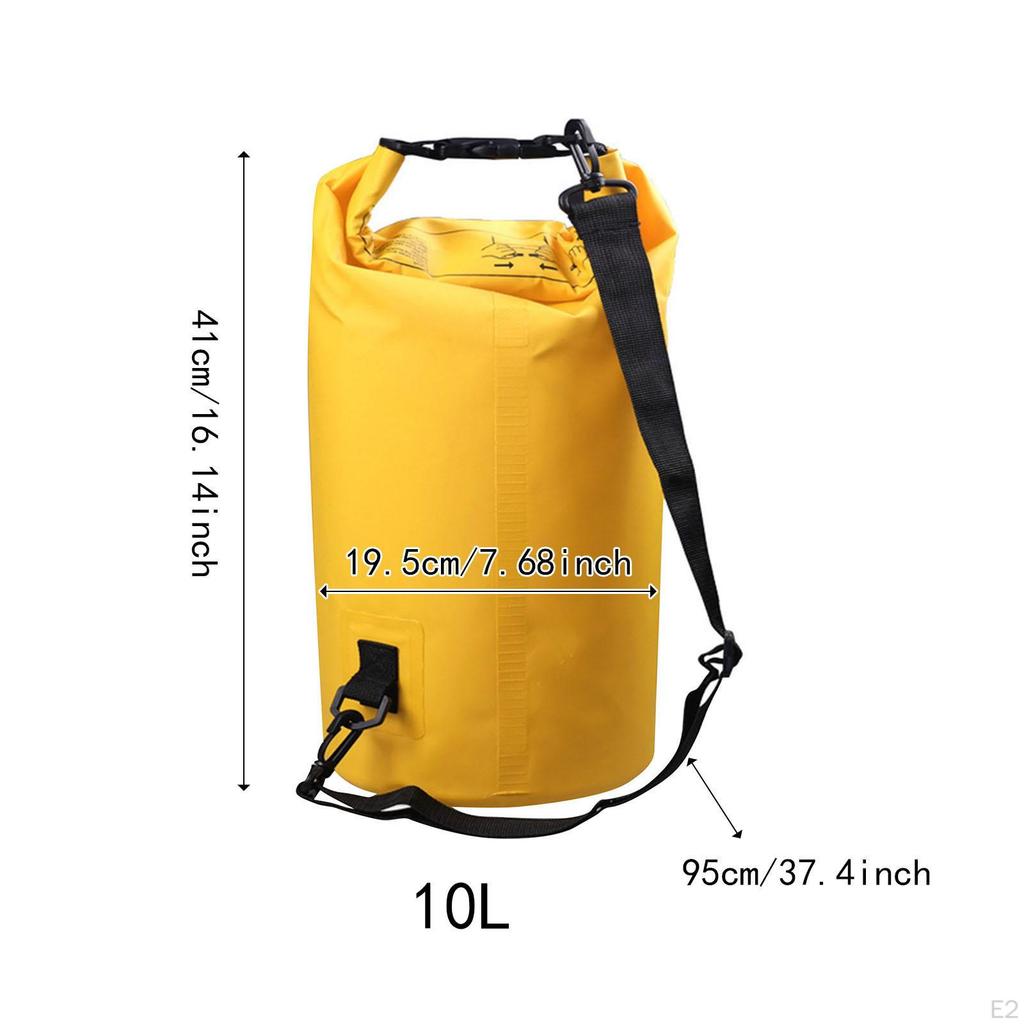 10L Waterproof Roll Bag, Portable Airtight for Skiing, Snowboarding, Surfing, Rafting, Beach