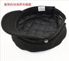 Woolen Autumn Winter Cap for Men with Large Head Circumference; Casual Fashion European Style Woolen Flat Top Captain's Hat