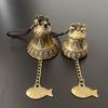 Vintage Pure Copper Bell Keychain Rustproof Brass Small Pendant Portable Ornament for Car Key Backpack Accessory Gift