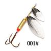 Spinnerbait Fishing Lure Metal Blade Rotating Spinner Hard Bait With Treble Hook Bass Pike