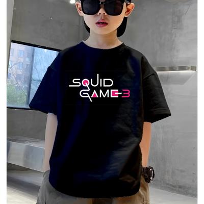 Round Neck T-shirt, Children's Casual Fashion Versatile Top T-shirt