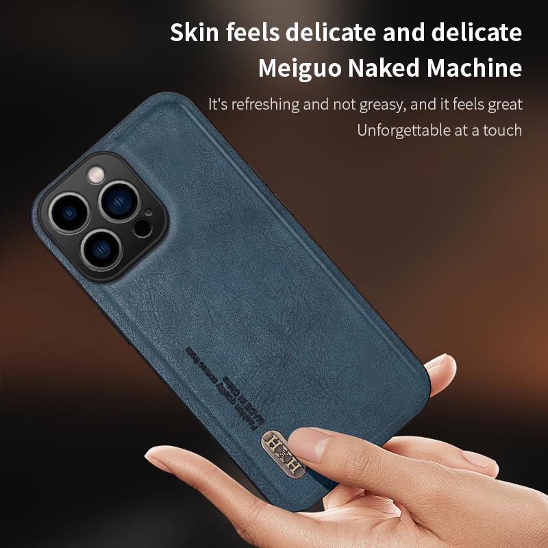 Compatible Antique Matte Leather Case for Huawei X8C, Y72, Honor 90, X9C, X6B, 200 Lite