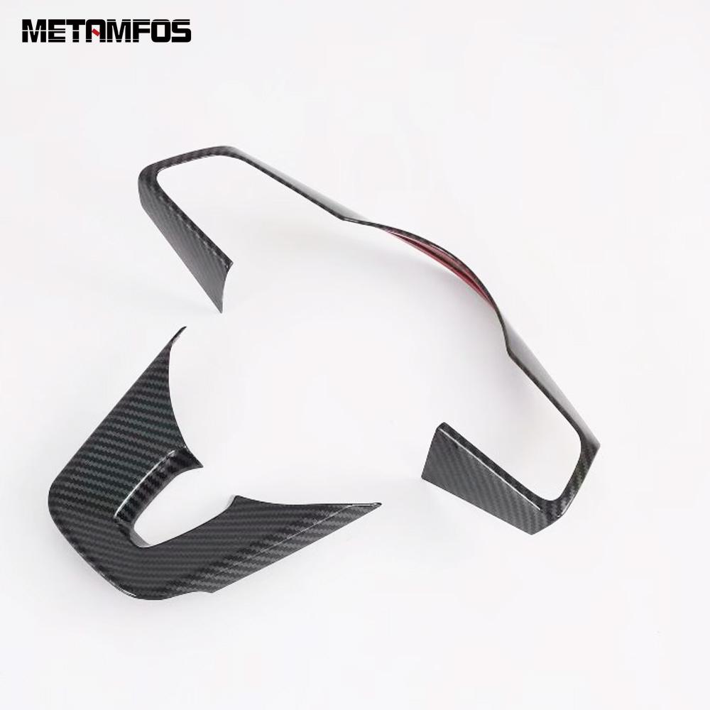For Kia Seltos -2024 2025 Carbon Fiber Steering Wheel Cover Trim Decoration Frame Sticker Interior Accessories Car Styling