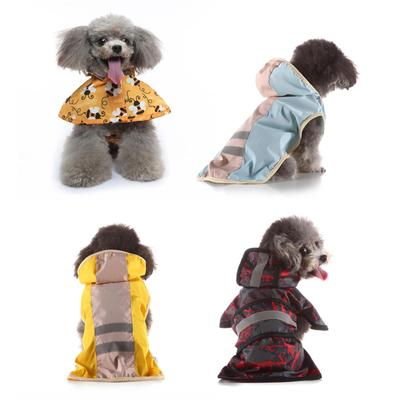 Vêtements de pluie imperméables légers pour chiens de petite à grande taille et chiots Ponchos Capuche Bande réfléchissante Vêtements de pluie avec capuche