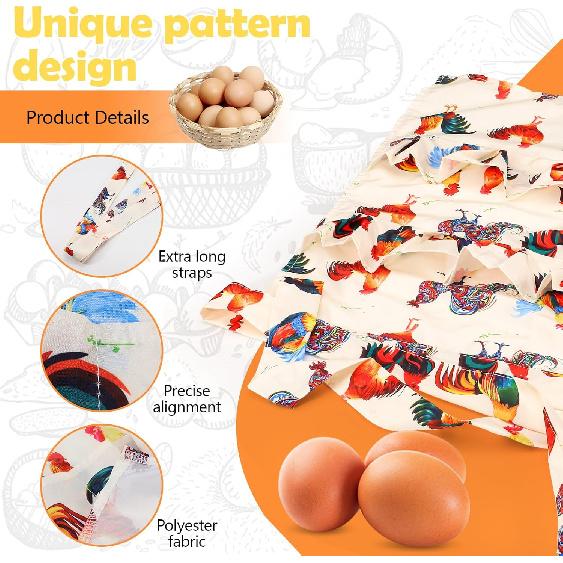 12 Deep Pockets Egg Apron, Chicken Egg Collecting Apron, Egg Holding Apron, Duck Goose Egg Gathering Apron for Housewife
