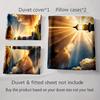 Lighthouse Sunset Scenery. Bedding Duvet Cover Sets Duvet Covers Pillowcases Gifts (1 * Duvet Cover 2 * Pillowcases, Without Duvet Insert)