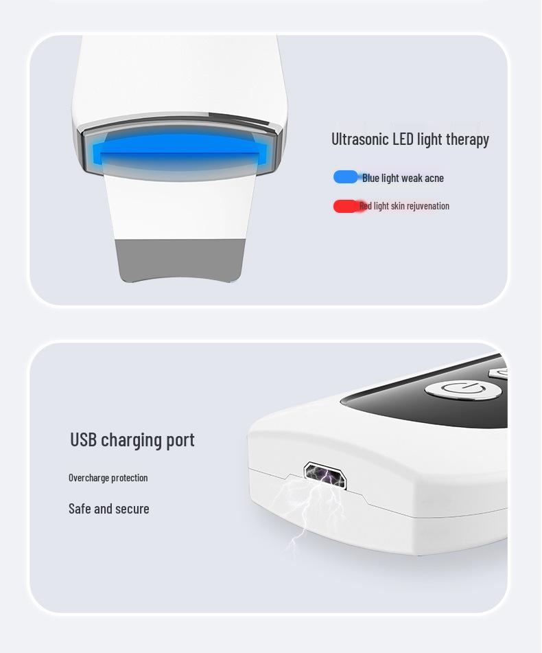 Red and Blue Light Ultrasonic Blackhead Remover & Photon Beauty Device