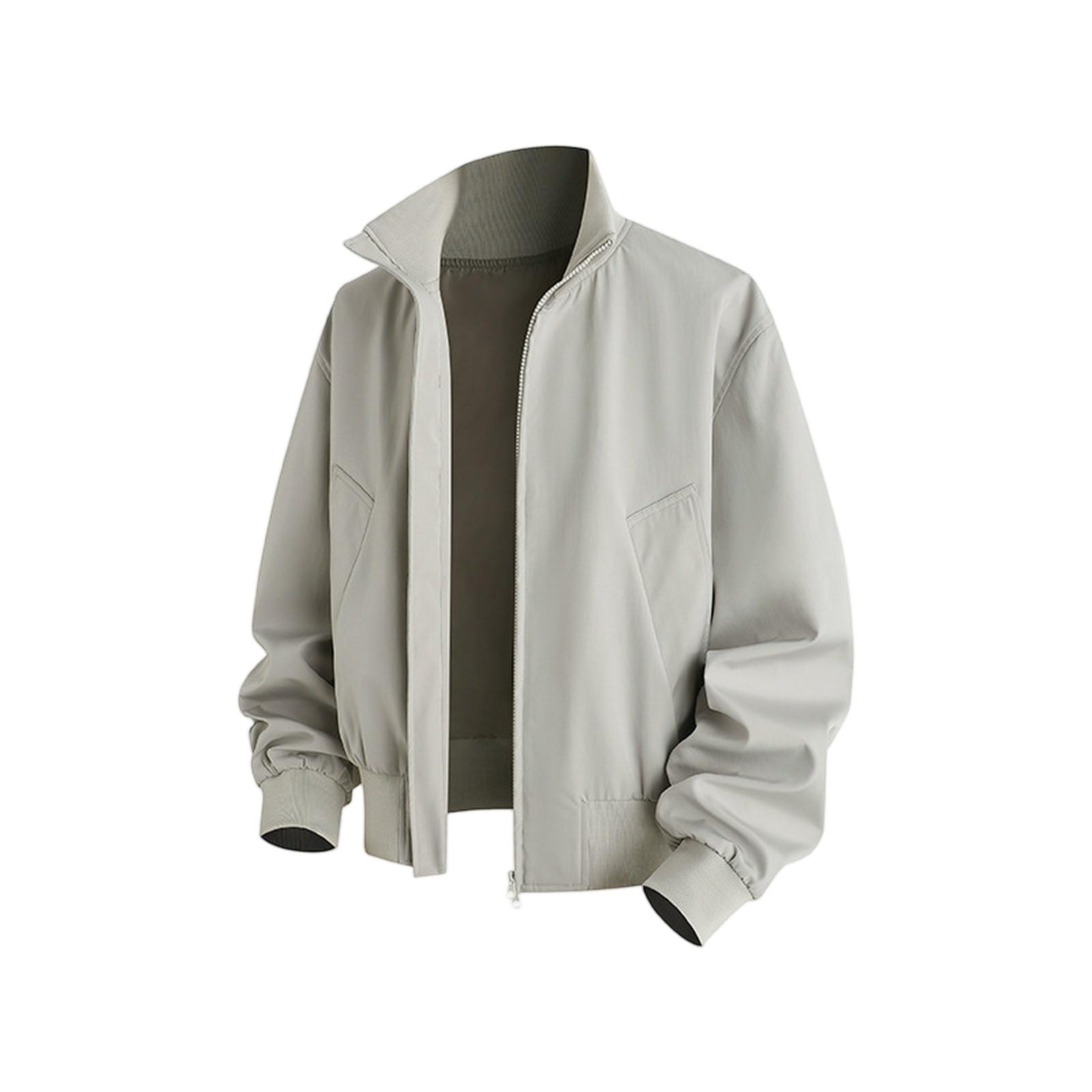 

Новая мужская повседневная куртка на молнии, американская летная мода, воротник-стойка, свободного кроя, мужское пальто XXL