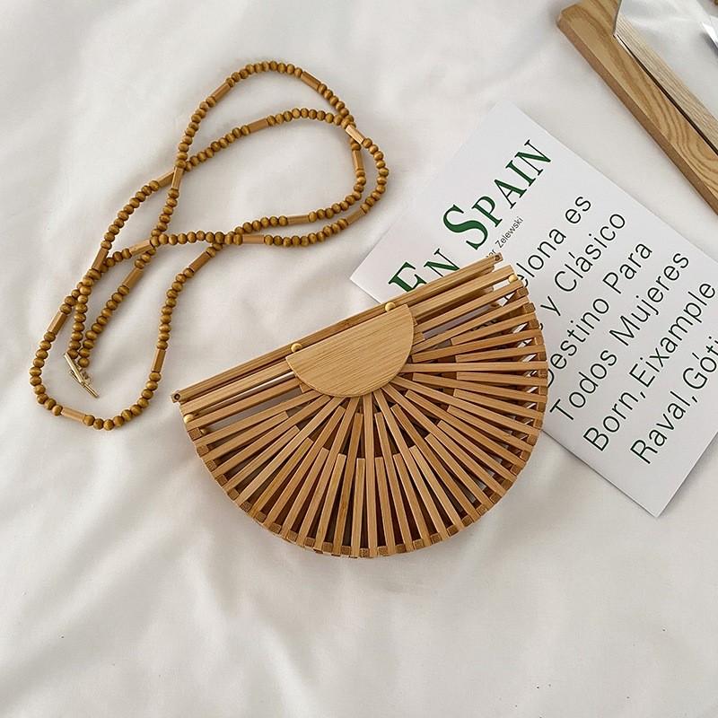 Woven Straw Bag For Women With Openwork Design Perfect For Beach And Casual Outings
