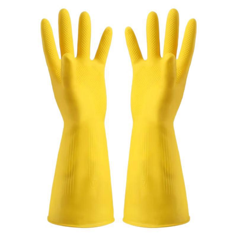 Licheng Industrial Acid-Alkali Resistant Yellow Rubber Gloves